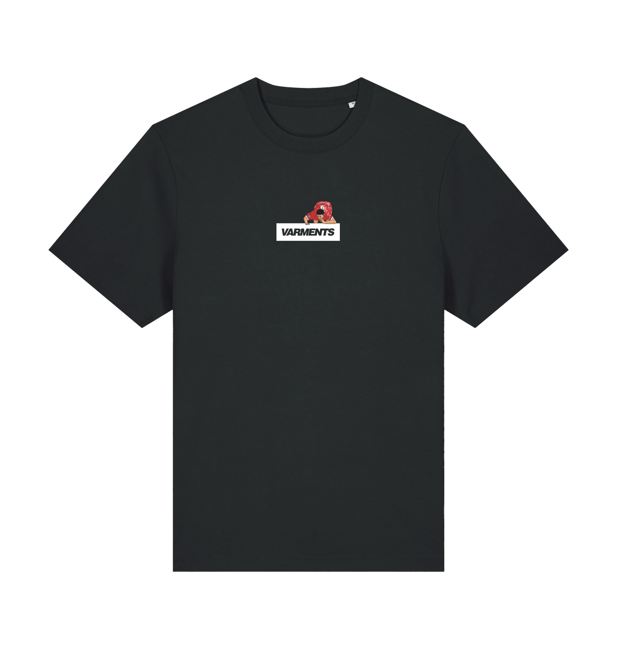 Black Printed T-shirt Front