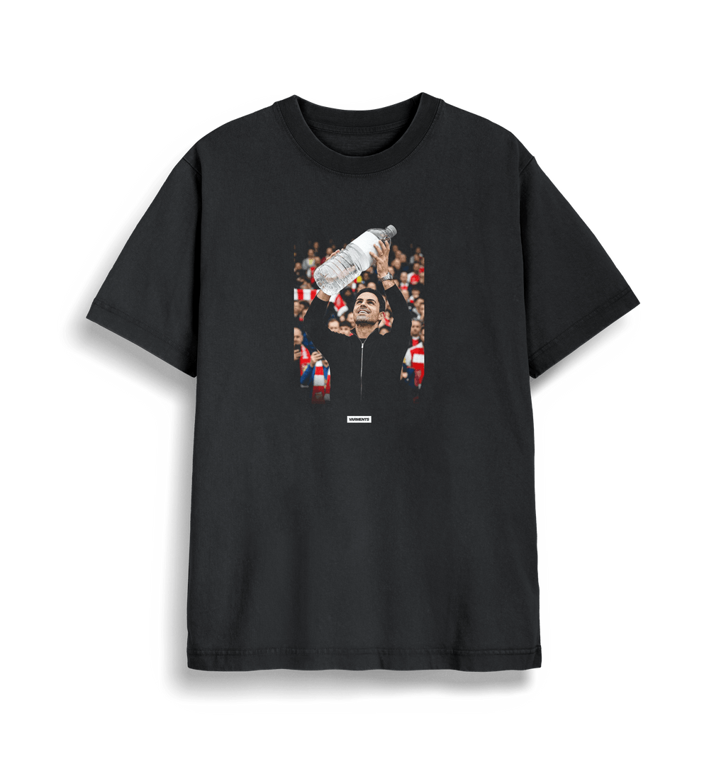 Garment Dyed Black Rock Printed T-shirt Front